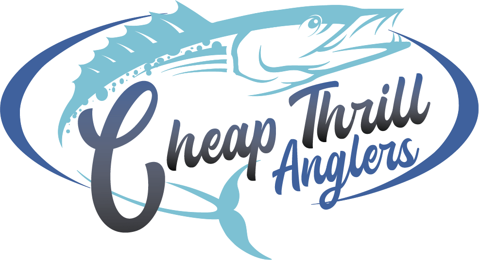 Cheap Thrills Anglers Logo was created in Adobe Illustrator. Image has a transparent background