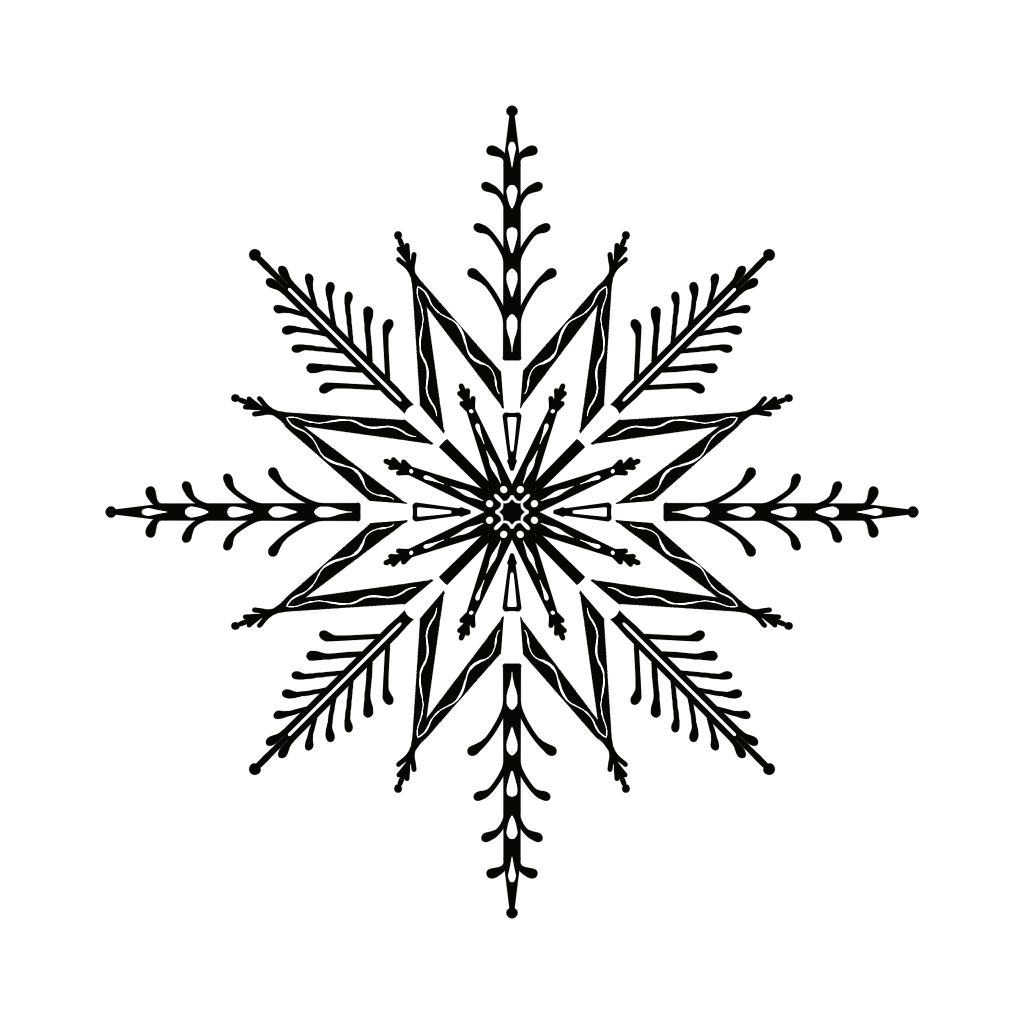 Snow Flake was created in Adobe Illustrator. Can be used in any sublimation project. Image has a transparent background.